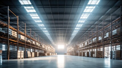 industrial structure warehouse building illustration facility inventory, organization space, materials shelving industrial structure warehouse building