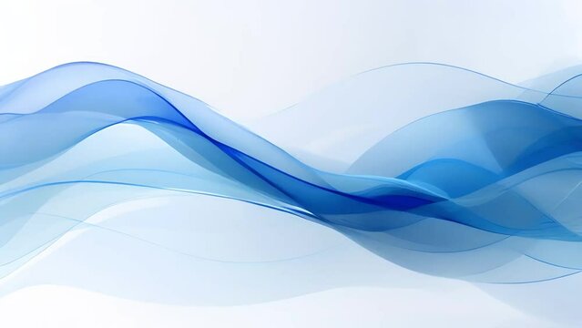 Blue abstract wave background with white background
