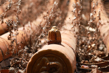 the roof tile of Shaolin Temple
