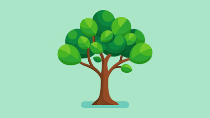 Captivating Vector Art Exquisite Tree with Small Leaf Design
