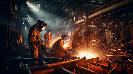 production industrial automobile plant illustration machinery robotics, automation painting, engineering maintenance production industrial automobile plant
