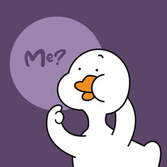 Duck Pose Cartoon Vector Illustrations. Good for Graphic Assets