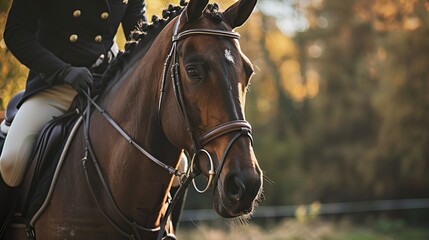 A horse ridden by its master