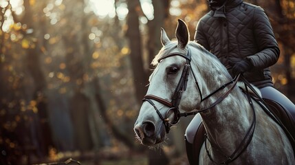 A horse ridden by its master