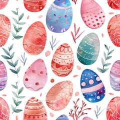 Easter Eggs Seamless Pattern Wrapping Paper
