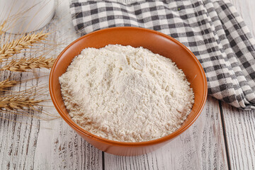 Wheat flour heap for bake