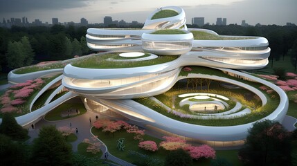 medical architecture hospital building illustration facility structure, modern patient, emergency surgery medical architecture hospital building