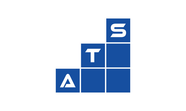 ATS initial letter financial logo design vector template. economics, growth, meter, range, profit, loan, graph, finance, benefits, economic, increase, arrow up, grade, grew up, topper, company, scale