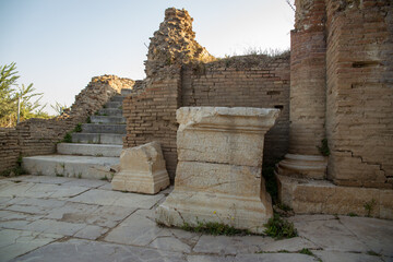 roman odeon theater  in ancient nikopolis area preveza perfecture greece