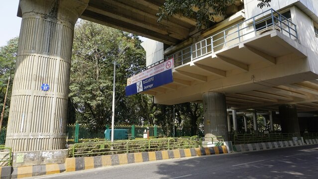 Exterior View of Jayanagar metro station, Bangalore.