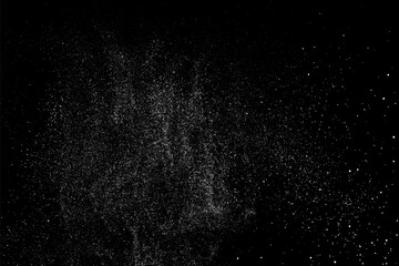 White grainy texture. Abstract dust overlay. Grain noise. White explosion on black background. Splash light realistic effect. Vector illustration, eps 10.	
 - obrazy, fototapety, plakaty