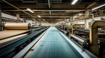 Obraz premium warp weave textile mill illustration weft fiber, design jacquard, knit crochet warp weave textile mill