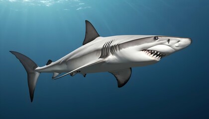 A Hammerhead Shark With A Sleek And Streamlined Bo Upscaled 4 - obrazy, fototapety, plakaty