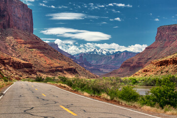 embark on a mesmerizing journey along Scenic Route 128, tracing the majestic Colorado River. A picturesque adventure awaits amidst nature's grandeur
