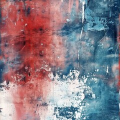 Grunge Background Texture in the Colors Red, Blue and White created with Generative AI Technology