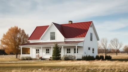 rustic white farmhouse building illustration design porch, windows doors, roof chimney rustic white farmhouse building