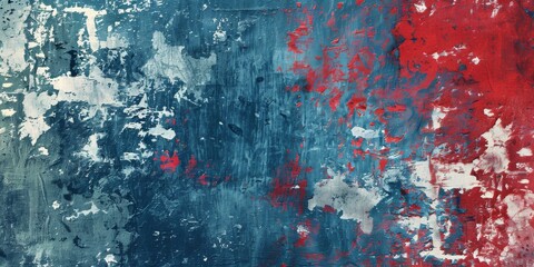Grunge Background Texture in the Colors Red, Blue and White created with Generative AI Technology