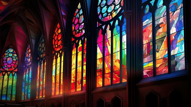 architecture cathedral church building illustration gothic medieval, stained glass, nave altar architecture cathedral church building