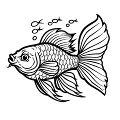 Obraz premium Fresh Free Printable Fish Coloring Pages