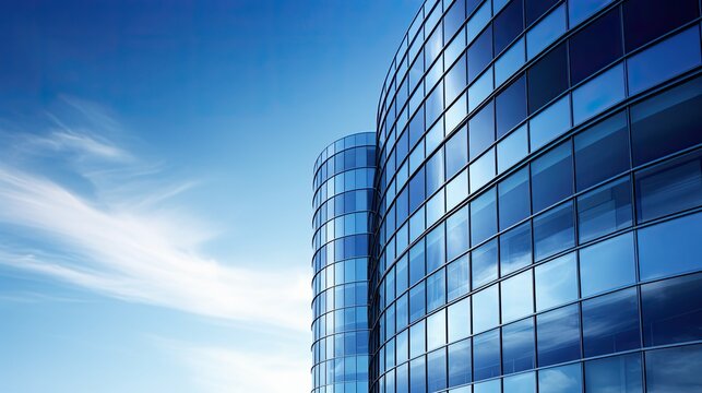 glass blue office building illustration corporate urban, business facade, windows sky glass blue office building