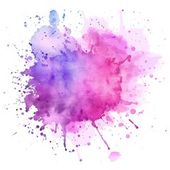 A vibrant fusion of fuchsia and lilac watercolor, a visual symphony on a pristine surface.