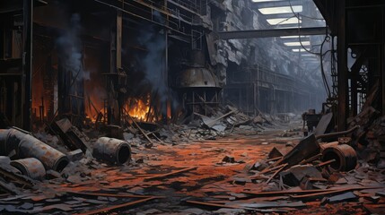 furnace temperature steel mill illustration metal production, industry machinery, manufacturing process furnace temperature steel mill