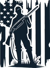 Obraz premium hunt fish Svg , hunt life Svg, hunting fishing svg , Bass Fishing Svg deer hunting svg , USA American flag svg Cricut Silhouette vector