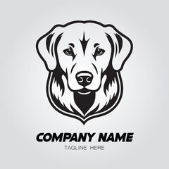 A dog logo company image vector with a head dog illustration symbol design