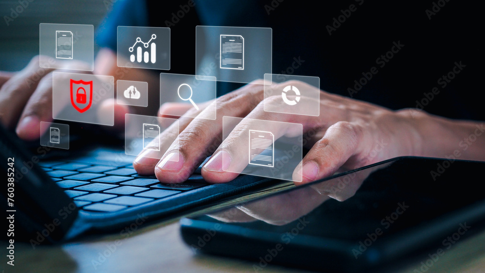 Poster data information security ensures confidentiality, integrity, and availability of sensitive informat