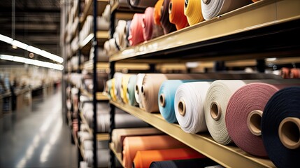 loom line textile mill illustration cotton silk, yarn dyeing, spinning knitting loom line textile mill - obrazy, fototapety, plakaty