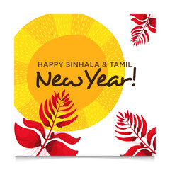 Happy Sinhala & Tamil New Year post template