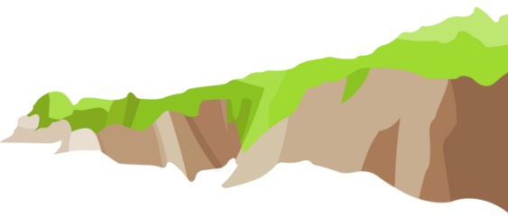 섬 절벽 바위섬 일러스트레이션