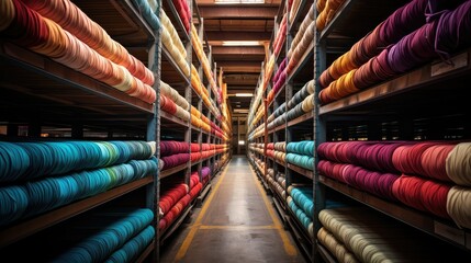 loom mill textile mill illustration cotton weaving, yarn thread, silk wool loom mill textile mill - obrazy, fototapety, plakaty