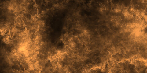 Tangerine Fog orange smoke color isolated background. Black orange gray painted concrete texture. Elegant minimalistic luxury backdrop painting paper texture design. Powder explosion of the moon.