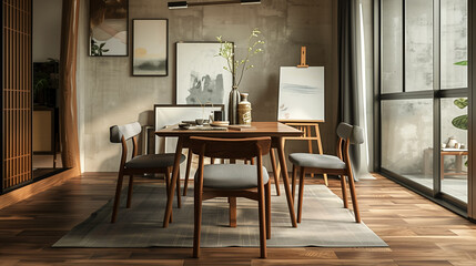 日本の現代的なダイニングキッチン