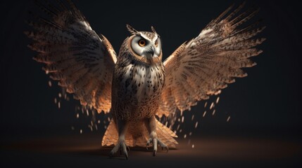 eagle owl on a branch