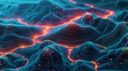 abstract background colored neon waves
