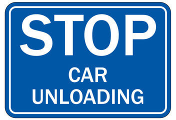 Railroad safety sign stop car unloading