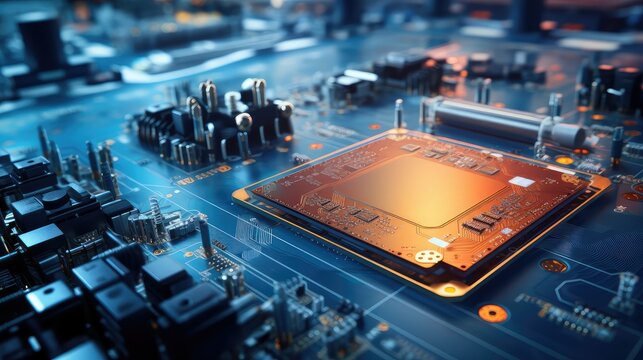 manufacturing semiconductor electronics factory illustration chips devices, assembly testing, fabrication materials manufacturing semiconductor electronics factory