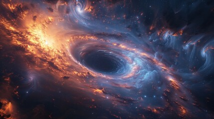 landscape black hole in space