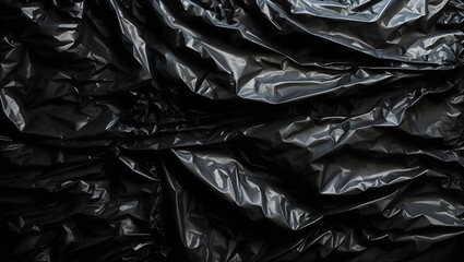 Obraz premium Black plastic bag texture and background
