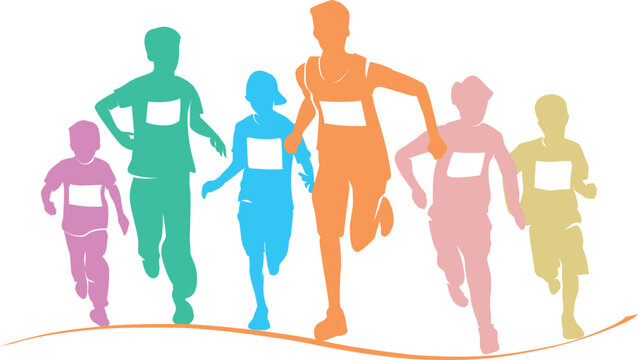 Great elegant vector editable kid or youth marathon runner poster background design for your marathon championship event