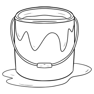 recommend clip art: paint bucket illustration hand drawn outline isolated vector