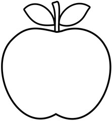 Apple outline icon
Apple Black outline vector.