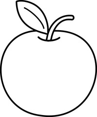 Apple outline icon
Apple Black outline vector.