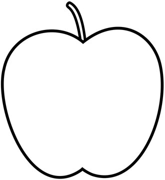 recommend clip art: Apple outline icon
                    Apple Black outline vector.