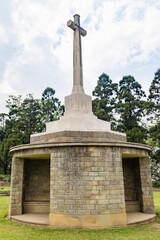 Fototapeta na wymiar View of the kohima war cemetery in nagaland India.