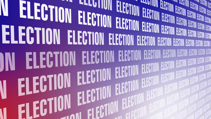 Candidate election text on blue and red background political theme for voting presidential election, and campaign