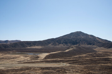 野焼き後の草千里