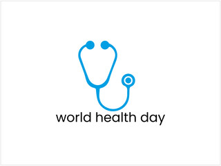 World health day logo icon and illustration.